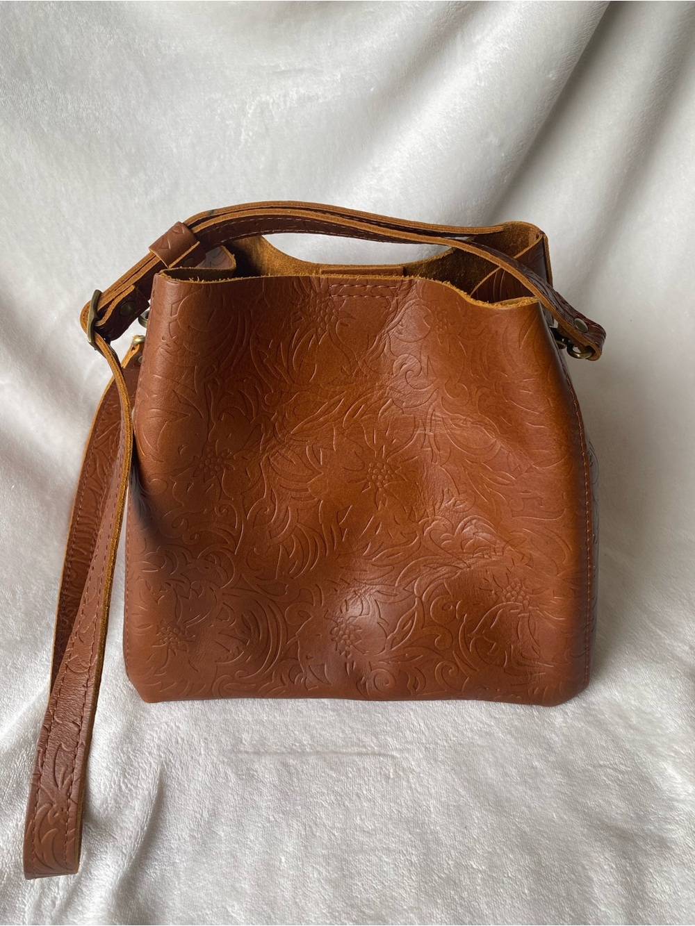 Portland Leather Goods Meadow Butterfly Bucket Bag
